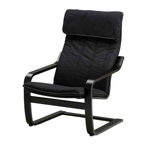 POÄNG Fauteuil IKEA Structure flexible en multiplis de hêtre, très confortable.  Facile à entretenir, la housse est amovible et lavable en machine. 