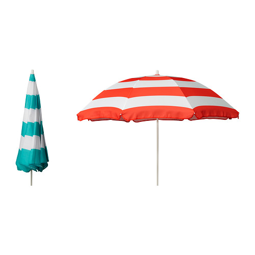 RAMSÖ Parasol IKEA Bonne protection UV : le tissu bloque au moins 93% des radiations ultraviolet.  Fixation par vis pour allèges de balcon,. 