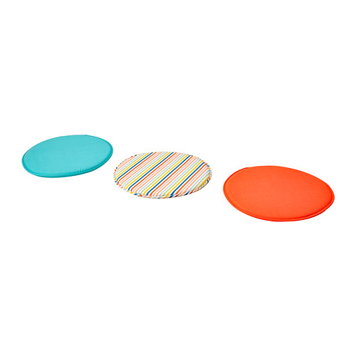 RISÖ Coussin assise IKEA Le dessous du coussin comporte des pastilles anti-dérapantes qui maintiennent le coussin bien en place sur le siège. 