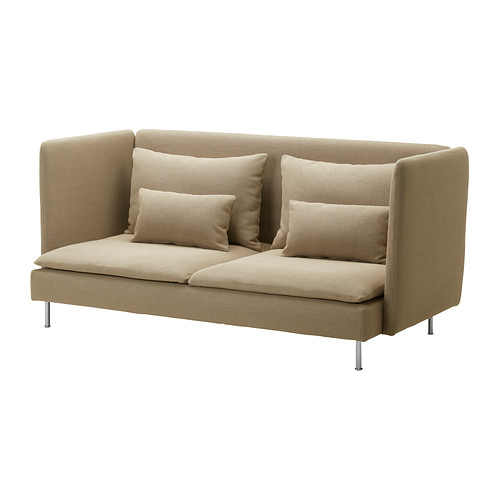 SÖDERHAMN Housse de canapé 3pl dossier haut IKEA Housse en sergé de coton/polyester épais et résistant. 