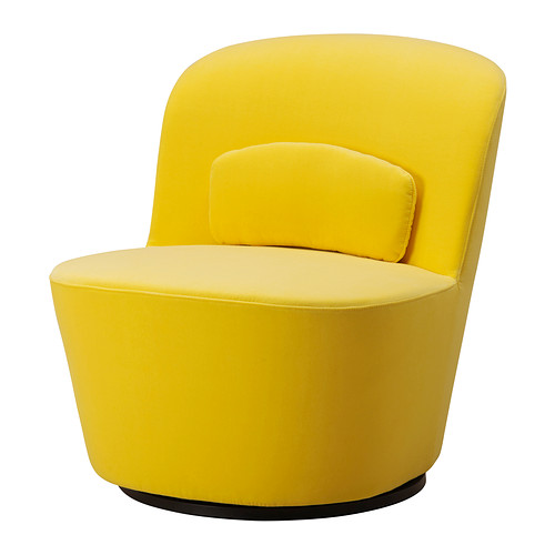 STOCKHOLM Fauteuil pivotant Sandbacka jaune IKEA