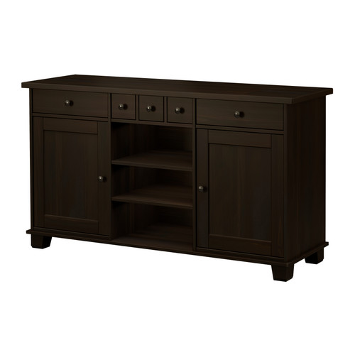 STORNÄS Buffet IKEA 2 tiroirs à extension totale équipés d'arrêt, avec roulements à billes. 