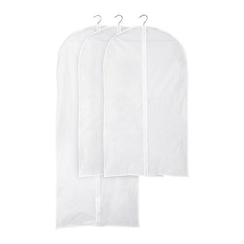SVAJS Housse vêtements lot de 3 IKEA Ce paquet comporte 1 grande housse (60x135cm) et 2 petites (60x105 cm). 