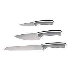 IKEA ÄNDLIG 3-piece knife set Handle in a design and material providing a firm grip.