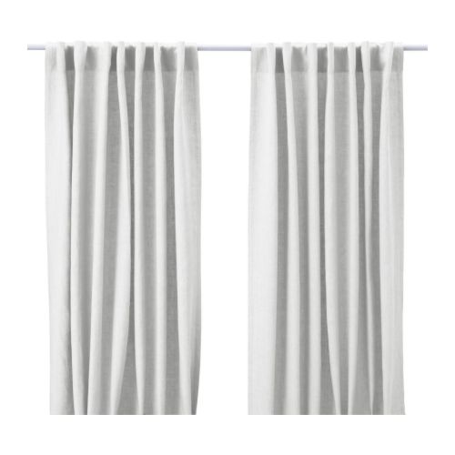 IKEA AINA curtains, 1 pair The curtains can be used on a curtain rod or a curtain track.