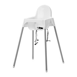 IKEA ANTILOP highchair with safety belt Easy to disassemble and carry along.