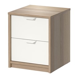 IKEA ASKVOLL chest of 2 drawers Smooth running drawers with pull-out stop.