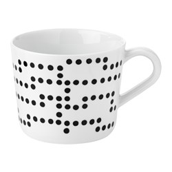 IKEA AVSIKTLIG mug Made of feldspar porcelain, which makes the mug impact resistant and durable.