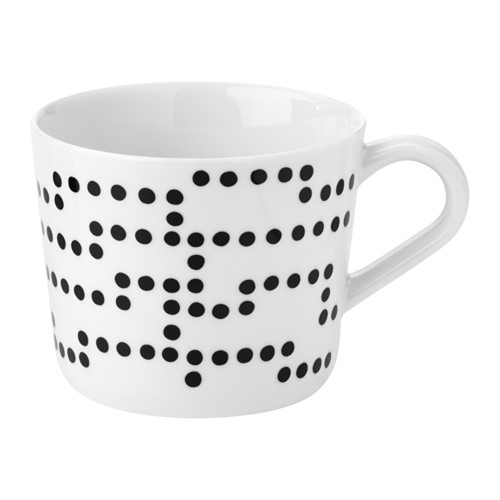 IKEA AVSIKTLIG mug Made of feldspar porcelain, which makes the mug impact resistant and durable.