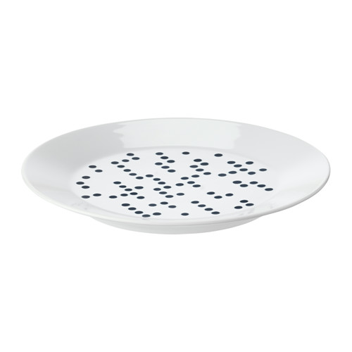 IKEA AVSIKTLIG plate Made of feldspar porcelain, which makes the plate impact resistant and durable.
