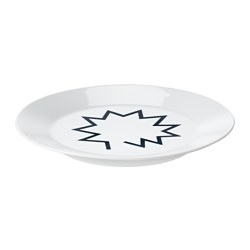 IKEA AVSIKTLIG plate Made of feldspar porcelain, which makes the plate impact resistant and durable.