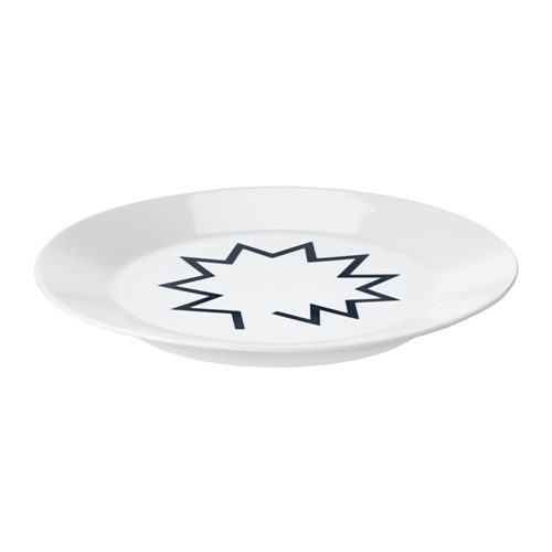 IKEA AVSIKTLIG plate Made of feldspar porcelain, which makes the plate impact resistant and durable.