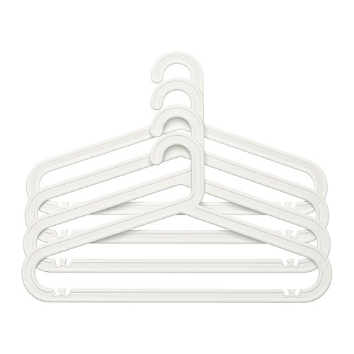 **BRAND NEW** 32 x IKEA White Plastic Coat Hangers Plastic Suit