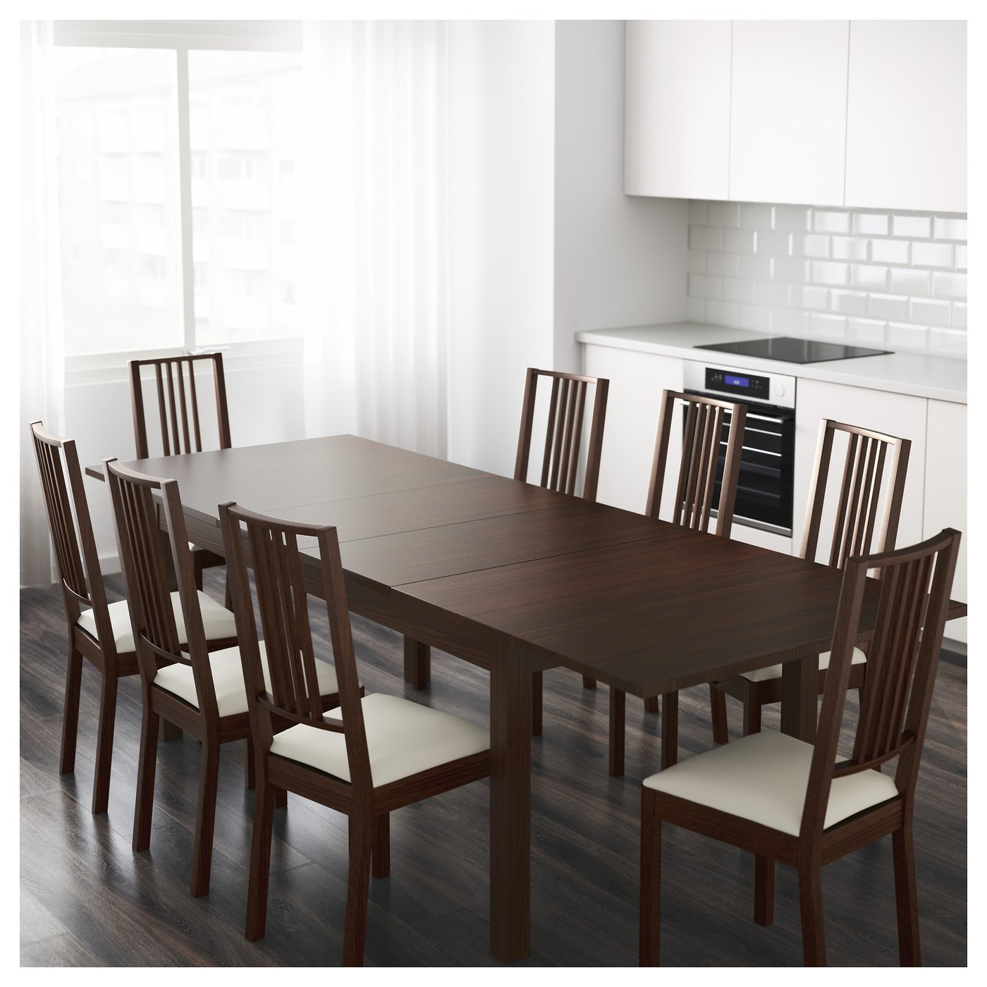 BJURSTA Extendable table Brown 175/218/260x95 cm IKEA