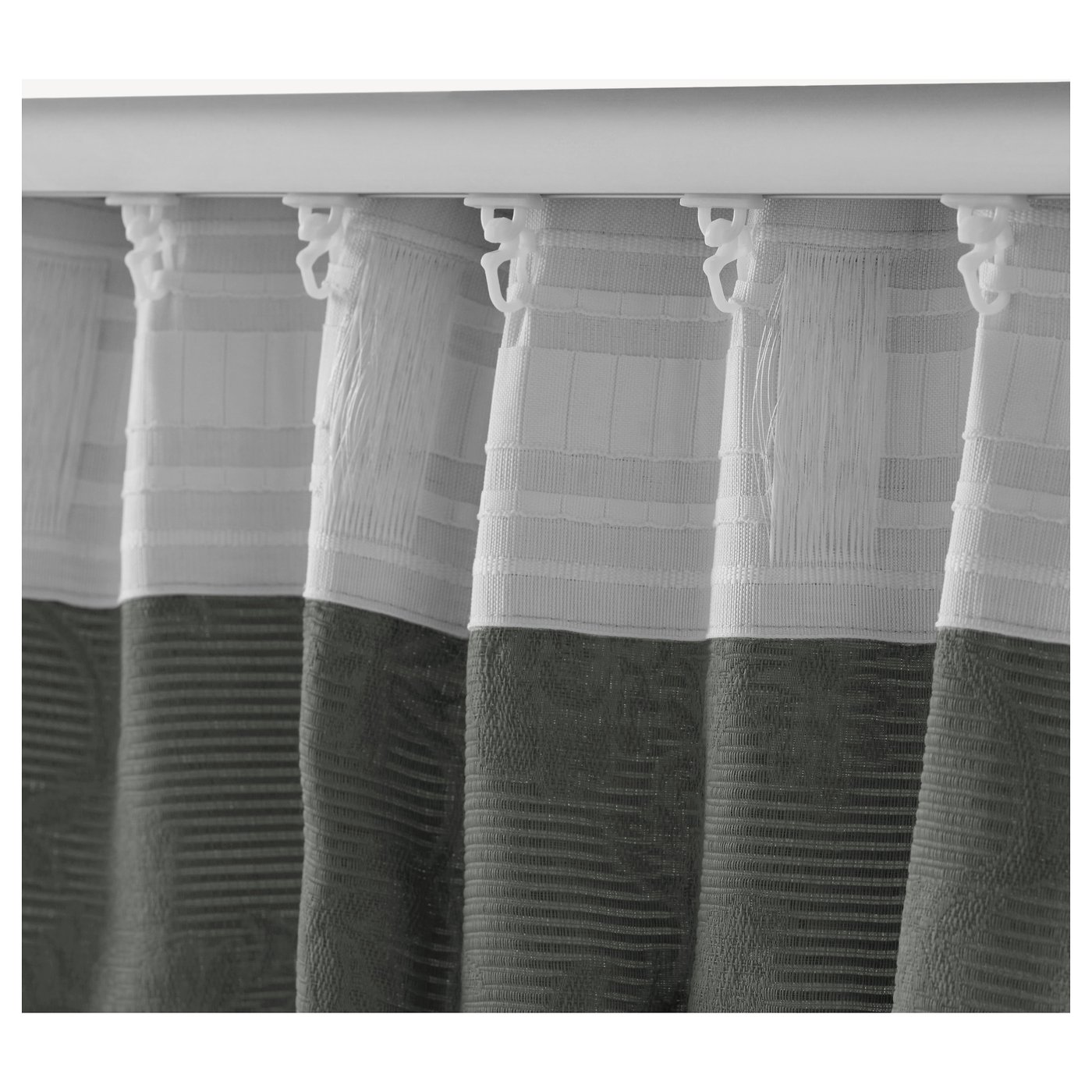 BLEKVIVA Curtains with tiebacks, 1 pair Grey 145x250 cm IKEA