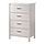 IKEA BRUSALI chest of 4 drawers Smooth running drawers with pull-out stop.