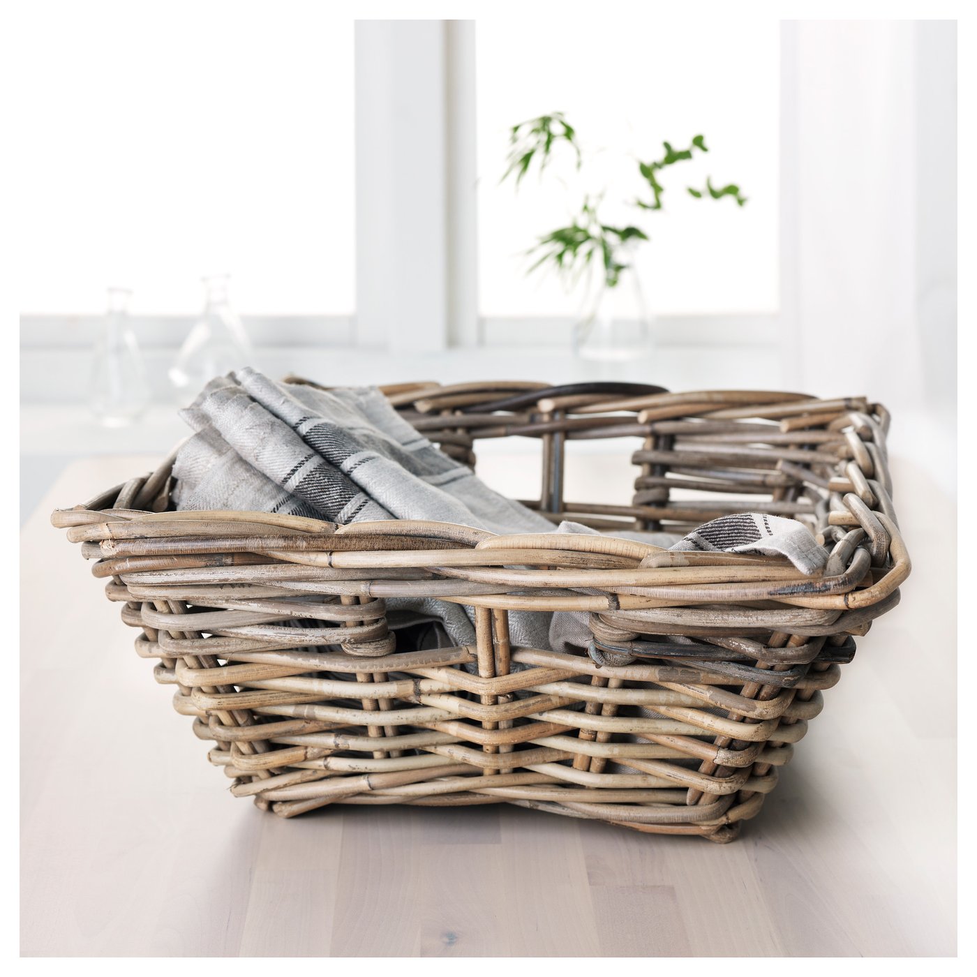 BYHOLMA Basket Grey 40x40x18 cm IKEA