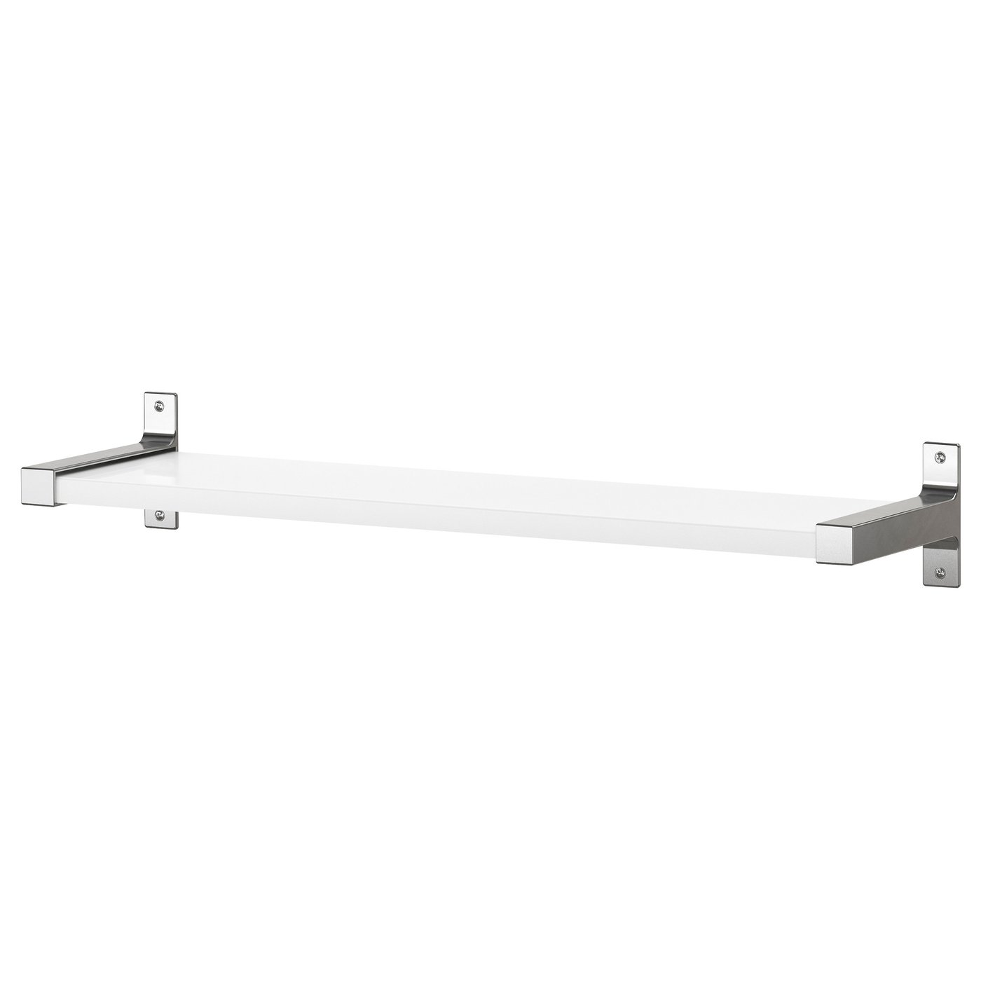 EKBY BJÄRNUM/EKBY TONY Wall shelf White/aluminium 79x19 cm IKEA
