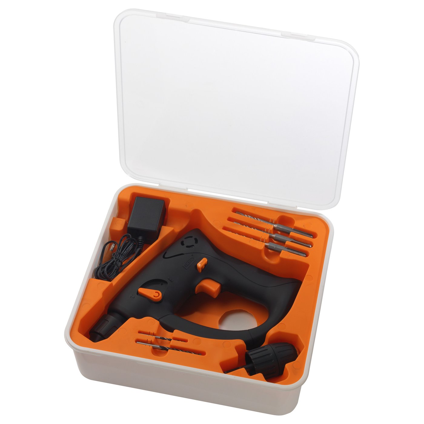 IKEA FIXA hammer drill, li-ion Easy to grip handle of soft synthetic rubber.