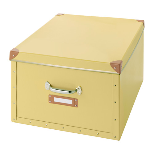 IKEA FJÄLLA box with lid Suitable for bulky items like blankets, quilts and games.