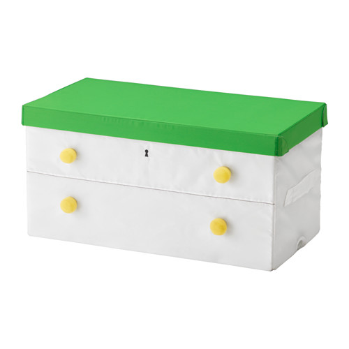 IKEA FLYTTBAR box with lid Easy for your child to lift and move since the box has a handle. 