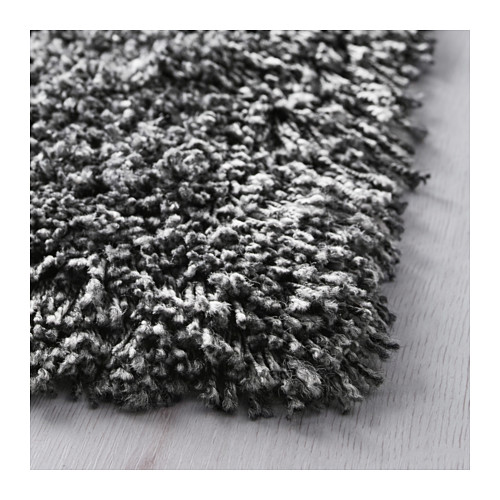 GÅSER Rug, high pile Dark grey 133x195 cm IKEA