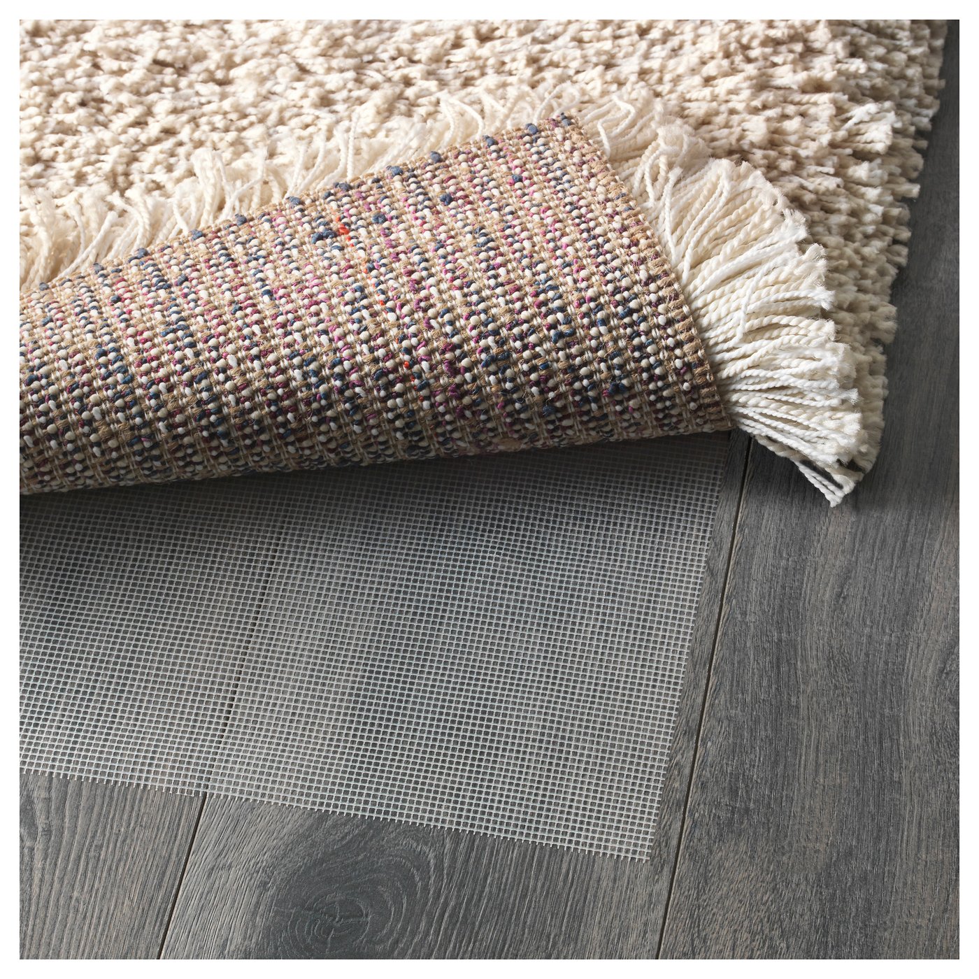 GÅSER Rug, high pile Offwhite 133x195 cm IKEA