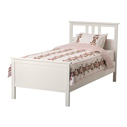 IKEA HEMNES bed frame Made of solid wood, which is a hardwearing and warm natural material.
