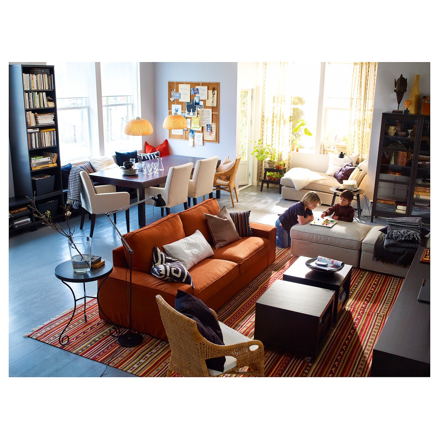 HENRIKSDAL Chair cover Linneryd natural IKEA