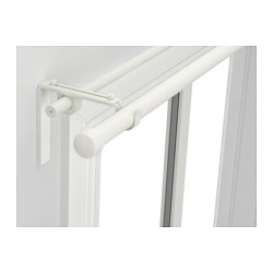 IKEA HUGAD/RÄCKA double curtain rod combination The length is adjustable.