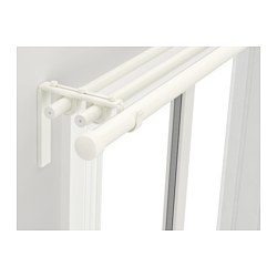 IKEA HUGAD/RÄCKA triple curtain rod combination The length is adjustable.