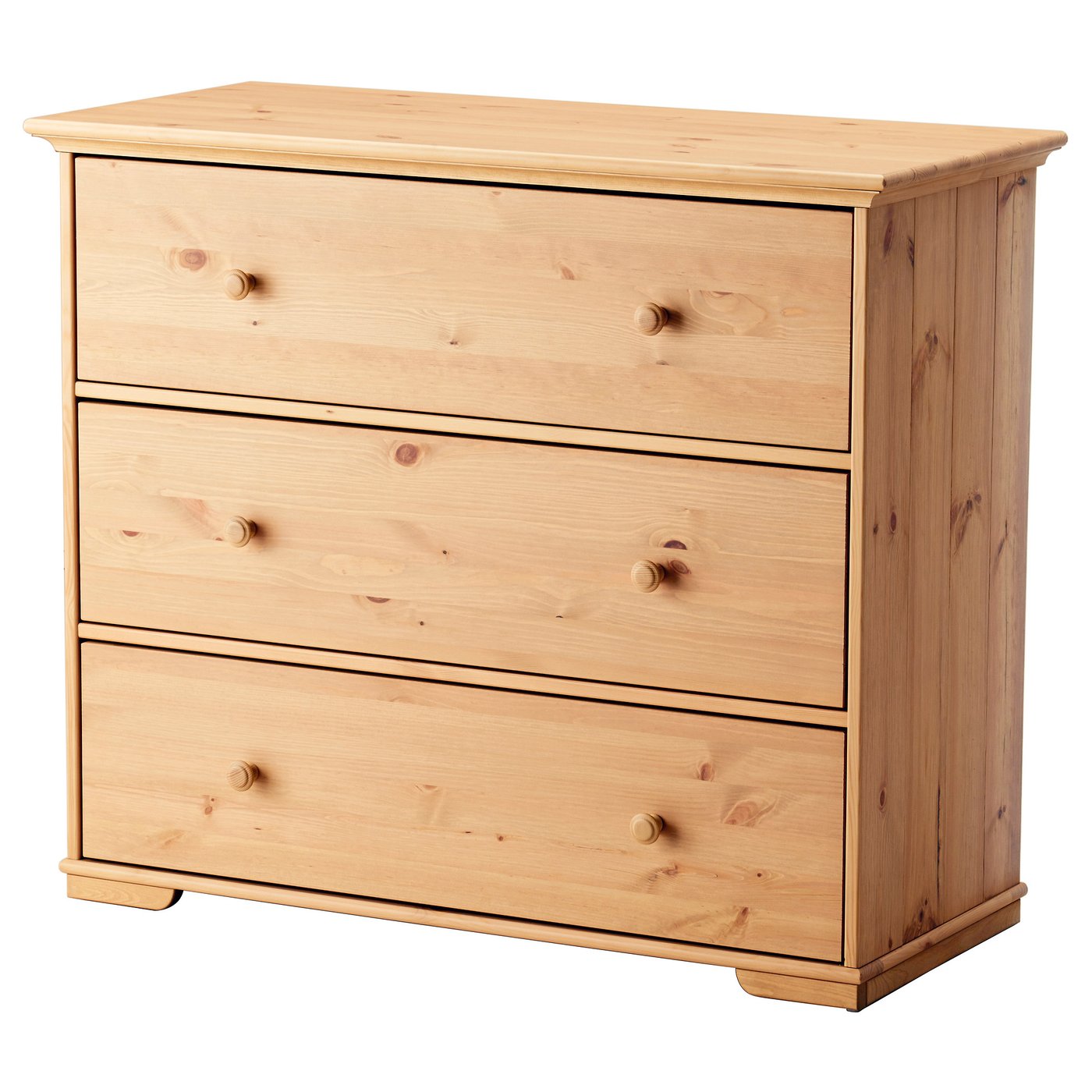 IKEA HURDAL chest of 3 drawers Plenty of room for all your things in the large drawers.