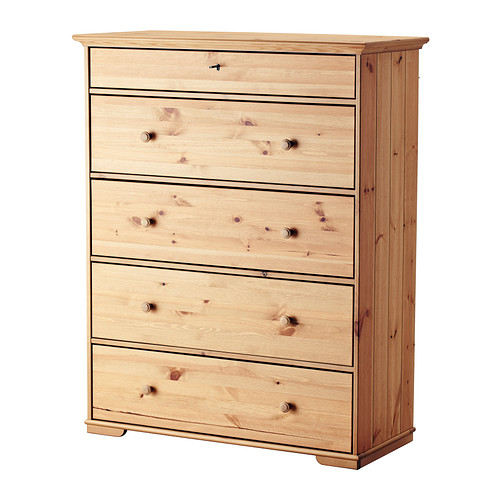 IKEA HURDAL chest of 5 drawers Plenty of room for all your things in the large drawers.