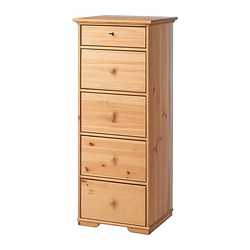 IKEA HURDAL chest of 5 drawers Plenty of room for all your things in the large drawers.