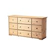 IKEA HURDAL chest of 9 drawers Plenty of room for all your things in the large drawers.