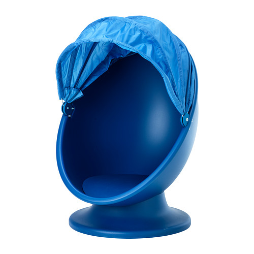 IKEA PS LÖMSK Swivel armchair IKEA With the hood pulled down the 