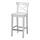 IKEA INGOLF bar stool with backrest With footrest for relaxed sitting posture.