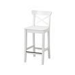 IKEA INGOLF bar stool with backrest With footrest for relaxed sitting posture.