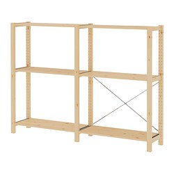 IKEA IVAR 2 sections/shelves You can move shelves and adapt spacing to suit your needs.