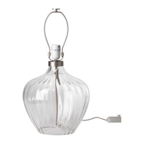Robert Abbey Rico Espinet Olinda Table Lamp in Clear Glass with White