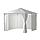 IKEA KARLSÖ gazebo with curtains The air vent reduces wind pressure and allows heat to circulate.