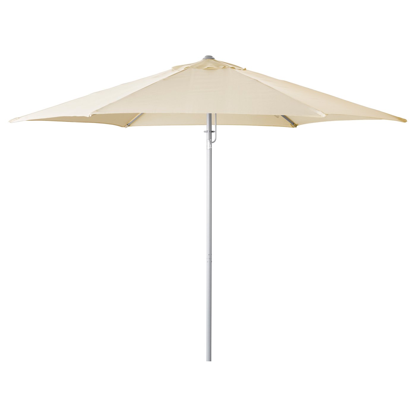 IKEA KARLSÖ parasol The air vent reduces wind pressure and allows heat to circulate.