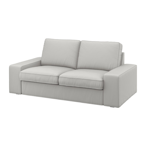 KIVIK Cover twoseat sofa Ramna light grey IKEA