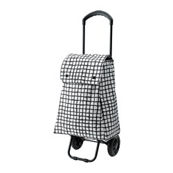 IKEA KNALLA shopping bag on wheels Easy to clean by just wiping with a cloth dampened in water.