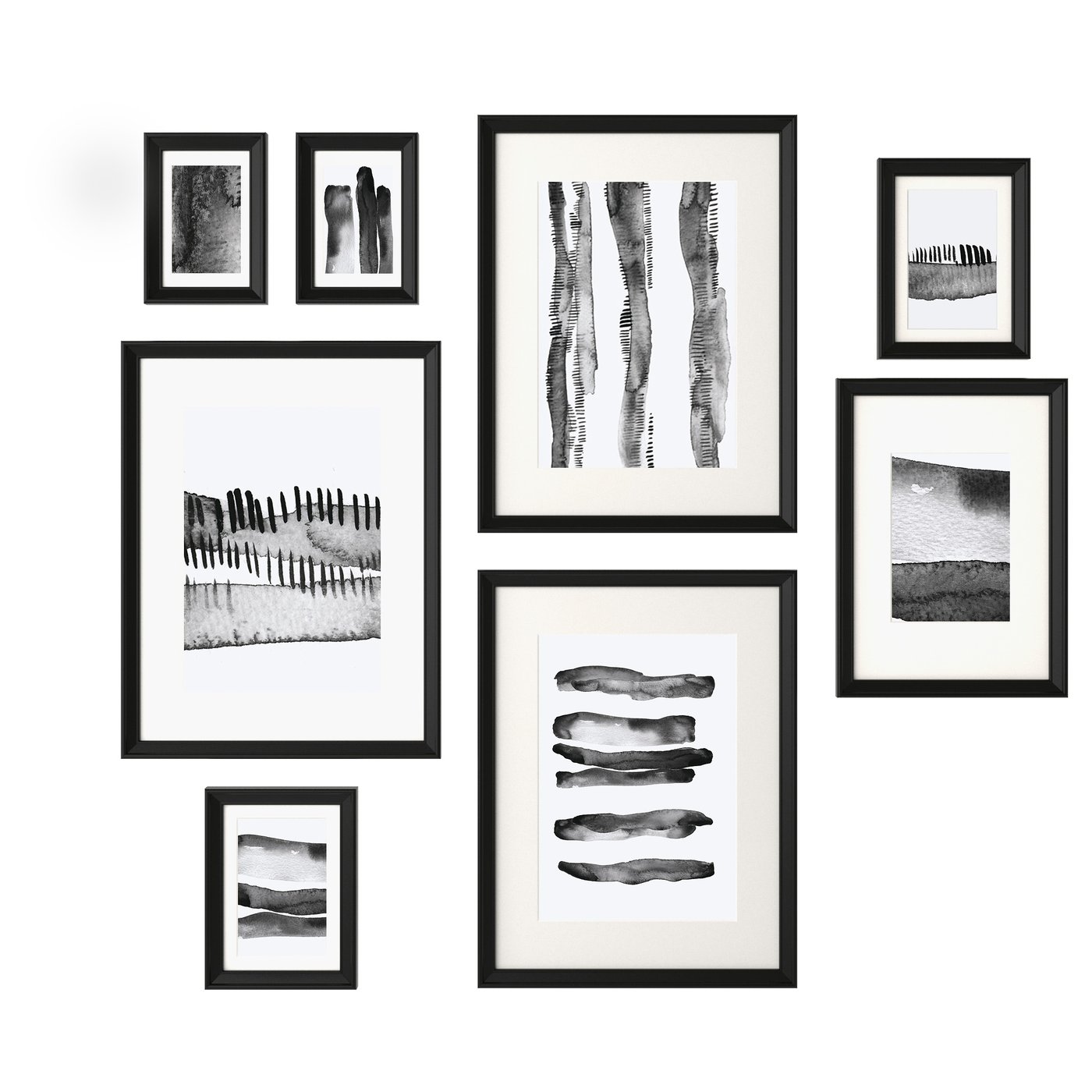 IKEA KNOPPÄNG frame with poster, set of 8 Motif created by Hanna Dalrot.
