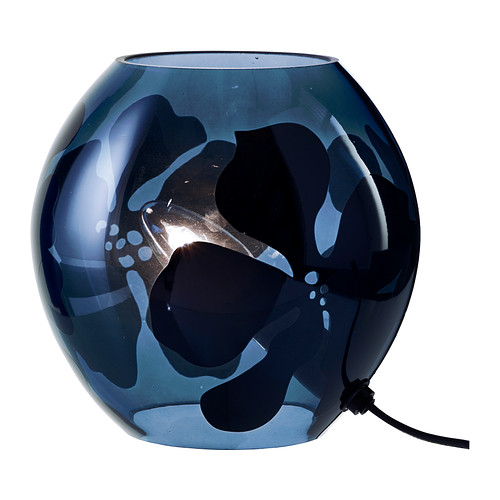 KNUBBIG table lamp 11 flower/black 