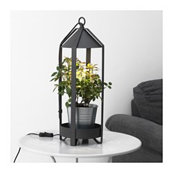 IKEA KRYDDA plant holder w LED cultivation bulb