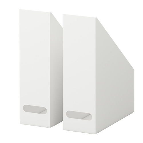 IKEA KVISSLE magazine file set of 2 Easy to pull out and lift as the magazine file has a handle.