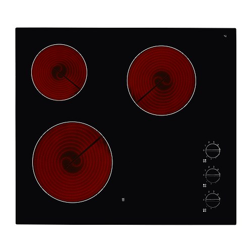 IKEA LAGAN HGC3K glass ceramic hob Smooth tempered glass surface; makes it easy to clean.