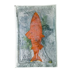 IKEA LAX GRAVAD marinated salmon, frozen Salmon is a good source of protein and Omega-3 fatty acids.